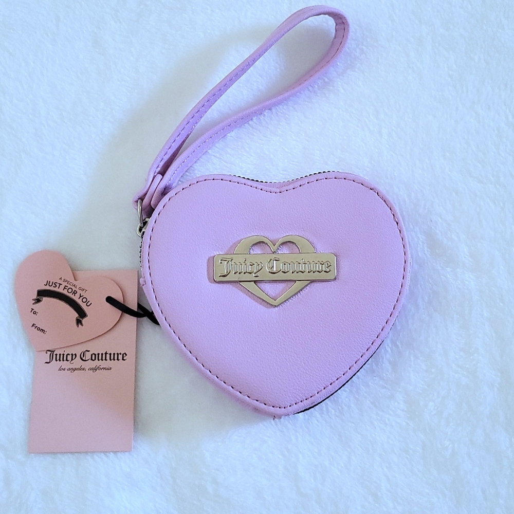 Juicy🍊 Couture "Orchid Bouquet"💐 Glam Heart❤ Zip Around Coin🪙 Purse - NWT - Picture 12 of 15
